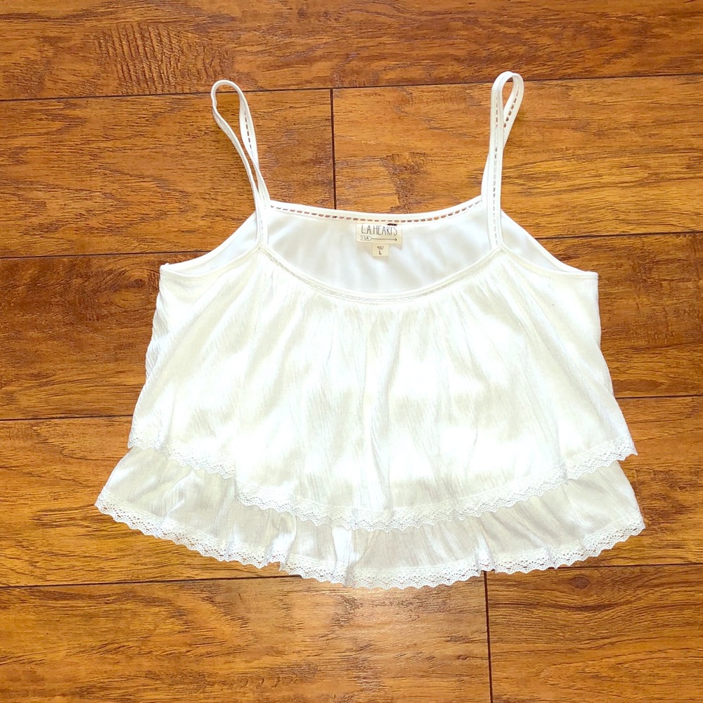PacSun bohemian mid drift ruffle tank by LA Hearts - Picture 2 of 8